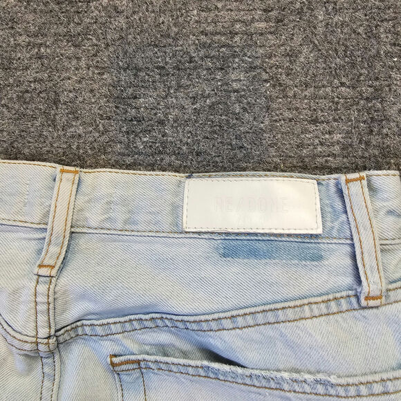 RE/DONE 90s High Rise Loose Jeans in Bleach Destroyed Size 28 - Picture 5 of 10